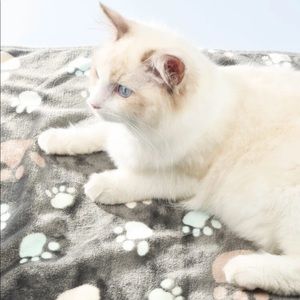 Super Soft Paw Print Animal Blanket